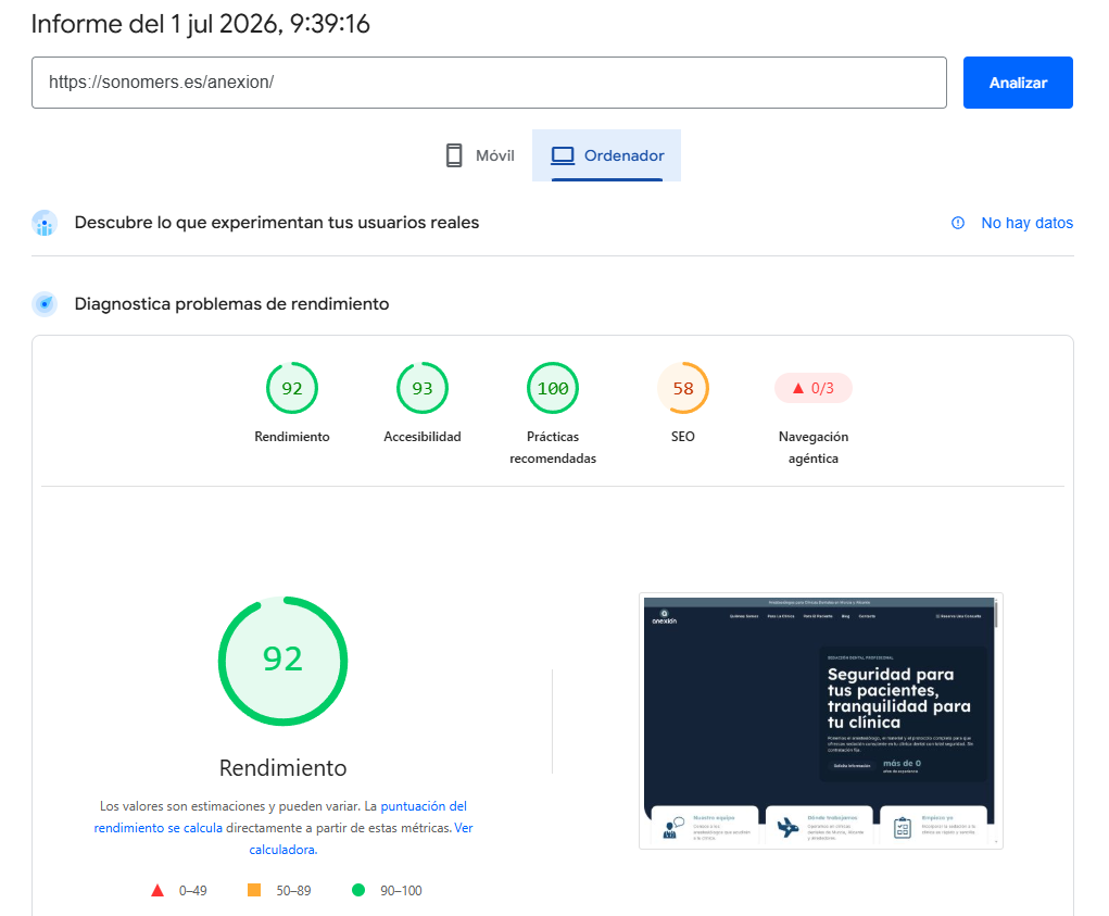 PageSpeed desktop V1