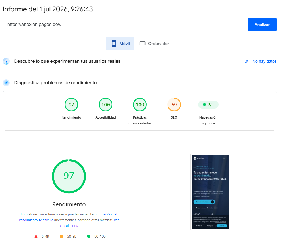 PageSpeed móvil V2